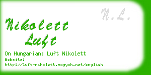 nikolett luft business card